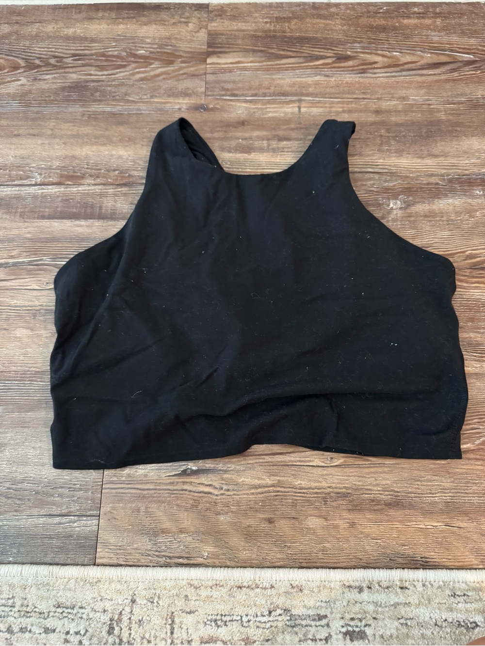 Athleta Black High-Neck Crop Tank